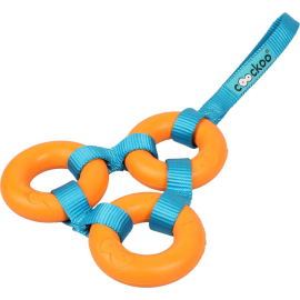 COOCKOO LOOPS Jucarie Pentru Caini, Cauciuc Natural Robust, Portocalie, 26x15x2cm