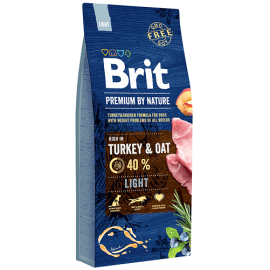 BRIT PREMIUM By Nature Adult Light, Curcan, Hrana Uscata Caine Supraponderal, Controlul Greutatii, 15kg