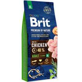 BRIT PREMIUM By Nature Adult Large XL, cu Pui, Hrana Uscata Caine Talie Foarte Mare, 15kg