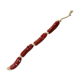 Jucarie Caini 4 "HAPPY SAUSAGE" pe Franghie 75 cm