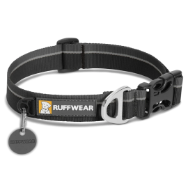 RUFFWEAR Hoopie Obsidian Black, Zgarda Pentru Caini, Marime L 51-66cm