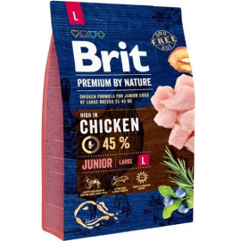 BRIT PREMIUM By Nature Junior Large L, cu Pui, Hrana Uscata Caine Junior Talie Mare, 3kg