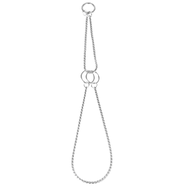 SHOW TECH Snake Chain, Zgarda Metalica Pentru Caini, Semistrangulanta Argintie, Maxim 30cm | 3.0mm