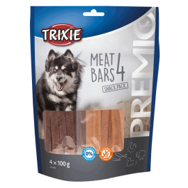 Batoane PREMIO MINIS Cuburi Pui, Rata, Miel, Somon 4x100g