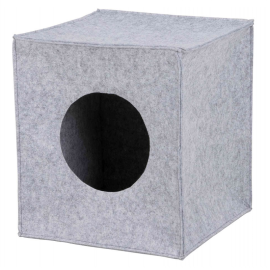 ANTON Casuta Pentru Pisici, Fetru Gri, 33x33x37cm