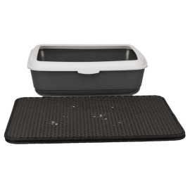 Covoras Dublu Pentru Liitiera Pisicii, Indepartare Silicat de pe Labute si Blana, 45x35cm