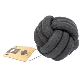 D&D HOME Skip, Jucarie Interactiva Pentru Caini, Minge din Franghie Impletita, Neagra, 15cm