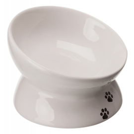 Castron Ceramic Alb Pentru Pisici 150ml