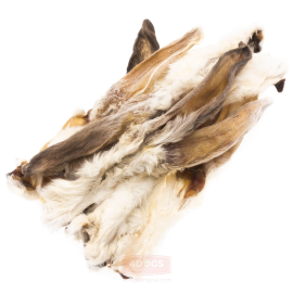 4DOGS ORIGINAL, Recompense Naturale Pentru Caini, Urechi de Iepure cu Blana, 100g | aprox. 10buc