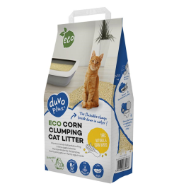 DUVO Plus Eco Corn Clumping Cat Litter, Asternut Igienic Ecologic Litiera Pisici, 3.5kg