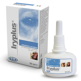 ICF IRYPLUS Solutie Oftalmica Indepartat Cruste si Secretii din Zona Perioculara, Caine sau Pisica, 50ml