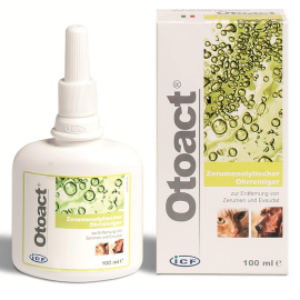 ICF OTOACT Solutie Ceruminolitica Auriculara Pentru Curatarea Urechilor la Caine si Pisica 100ml