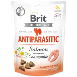 BRIT CARE Antiparasitic, Somon si Musetel, Recompense Fara Cereale, Caini, Efect Antiparazitar, 150g