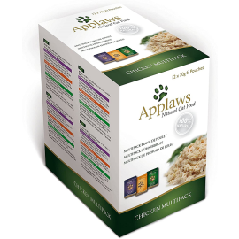 APPLAWS 100% Natural CHICKEN SELECTION, Bax Plicuri Hrana Umeda Pisici. Piept Pui in Supa, 12x70g