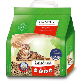 CAT'S BEST Oko Plus Original, Asternut Igienic, Ecologic, Litiera Pisici, 10Litri (4.3kg)