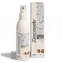 ICF ZINCOSEB Spray Dermatologic, cu Sulf Coloidal si Climbazol, Ideal Pentru Curatare Profunda Piele Grasa | Uscata, la Caine sau Pisica, 200ml