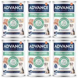 ADVANCE Veterinary Diets Dog Hypoallergenic, cu Rata, Set Conserve Hrana Umeda Monoproteica Pentru Caini Alergici, 6x400g