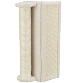 Ansamblu de Colt cu Placa de Zgariat si Sisal Cilindric Vertical Pentru Pisici, Plus Bej, 15x50x15cm