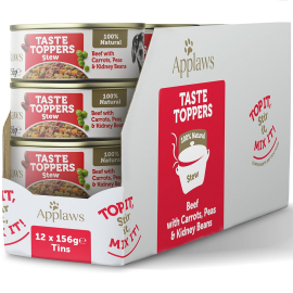APPLAWS 100% Natural, Bax Conserve Hrana Umeda Caine, Vita si Vegetale, 12x156g