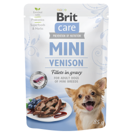 BRIT CARE MINI Vanat, Plic Hrana Umeda Fara Cereale, Caine (fillet carne in sos) 85g