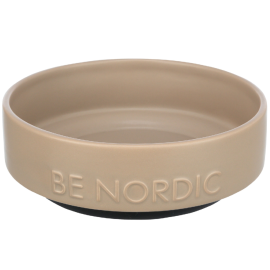 BE NORDIC Bol Ceramic Pentru Caini, Taupe, 0.5L | 16cm