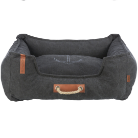 BE NORDIC Culcus Pentru Caini Talie Mare, Robust, cu Saltea Groasa Nedetasabila, Negru, 100x80cm