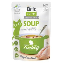 BRIT CARE Cat Soup, cu Curcan, Plic Hrana Umeda Pentru Pisici (supă cremoasă), 75g