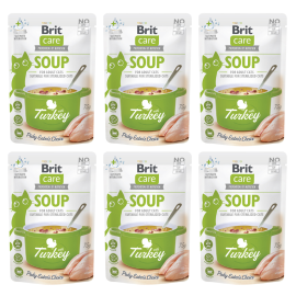 BRIT CARE Cat Soup, cu Curcan, Plic  Hrana Umeda Pentru Pisici (supă cremoasă), 75g