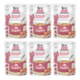 BRIT CARE Cat Soup, cu Somon, Plic Hrana Umeda Pentru Pisici (supă cremoasă), 75g