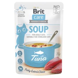 BRIT CARE Cat Soup, cu Ton, Plic Hrana Umeda Pentru Pisici (supă cremoasă), 75g