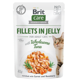 BRIT CARE Fillet in Jelly, cu Ton, Plic Hrana Umeda, Fara Cereale,  Pisici (file in aspic) 85g