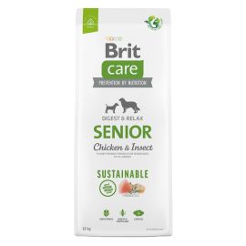 BRIT CARE Sustainable Senior, cu Pui și Insecte, Hrană Uscata Sustenabila pentru Câini Vârstnici, Fără Gluten , 12kg