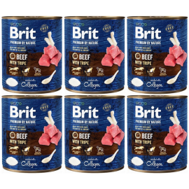 BRIT PREMIUM By Nature, Vita si Burta de Vita, Set Conserve Hrana Umeda Caine (pate) 6x800g