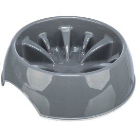 Castron Antiderapant, din Plastic, Pentru Hranire Lenta Caini 1.4L