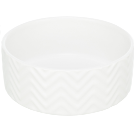 Castron Ceramic Alb Pentru Caini, 0.9L