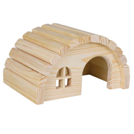 Casuta din Lemn Natur Pentru Hamsteri, 19x13x11cm