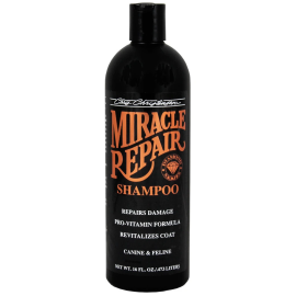 CHRIS CHRISTENSEN Diamond Series MIRACLE REPAIR Sampon Profesional Caini si Pisici, Pentru Blana Deteriorata | Lipsita de Stralucire, 473ml