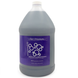 CHRIS CHRISTENSEN SmartWash 50 Whitening & Brightening, Sampon Profesional Concentrat 50:1 Pentru Intensificarea Culorii si Stralucire Blana Alba, 3.8L