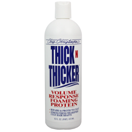 CHRIS CHRISTENSEN Thick N Thicker Volum Response Foaming Protein, Balsam Spuma Styling Pentru Extra Volum Orice Tip de Blana Caini si Pisici, 473ml