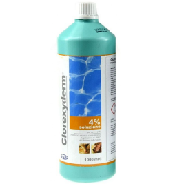 ICF CLOREXYDERM 4% Solutie Antiseptica, Efect Antibacterian si Antimicotic, Pentru Caini si Pisici, 1L