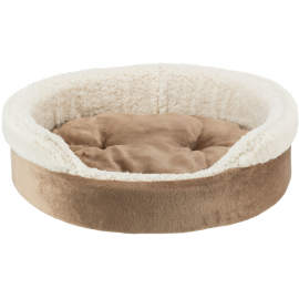 COSMA Culcus din Plus Pentru Caini, Saltea Detasabila, Maro cu Bej, 70x55cm