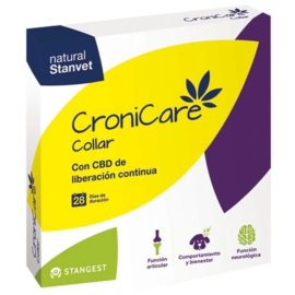 CRONICARE Zgarda cu Eliberare Continua de Canabidiol si Menthol pentru Caini si Pisici, 60cm