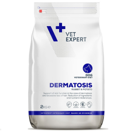 VETEXPERT 4T VETERINARY DIET Dermatosis, Iepure, Hrana Uscata Caine cu Afectiuni Dermatologice | Atopii | Caderea Parului in Exces, 2kg