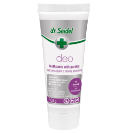 DR. SEIDEL  Pasta de Dinti Pentru Caini, cu Extract de Patrunjel si Eucalipt, Pentru Dinti Curati si Respiratie Fresh, 105g