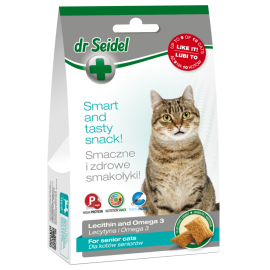 Dr. SEIDEL Recompense Pentru Pisici Senioare, cu Lecitina si Omega 3, Pentru o Vitalitate Crescuta, 50g