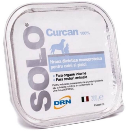 SOLO DRN, cu Curcan, Hrana  Umeda Dietetica Monoproteica Pentru Caini si Pisici, 300g