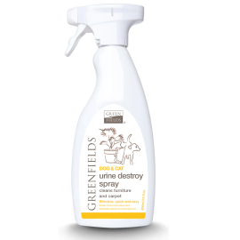 GREENFIELDS Urine Destroy Spray, Detergent Enzimatic Pentru Indepartarea Petelor si Mirosului de Urina Animale 400ml