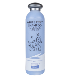 GREENFIELDS White Coat, Sampon Vegan Intensificator de Culoare, Pentru Caini cu Blana Alba 250ml