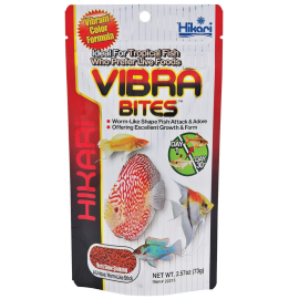 HIKARI Vibra Bites, Hrana Sticks, cu Efect Incredibil de Intensificare a Culorii Pestilor de Acvariu, 73g