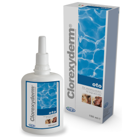 ICF CLOREXYDERM OTO Solutie Auriculara Pentru Toaletare Regulata a Urechilor la Caine si Pisica, 150ml